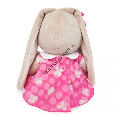 Мягкая игрушка Budi Basa Зайка Ми в розовом платье с белым воротничком 23 см