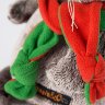 Кот Басик в оранжево-зеленой шапке и шарфике