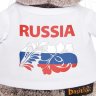 Кот Басик в футболке с принтом Россия