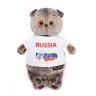 Кот Басик в футболке с принтом Россия