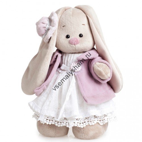 Мягкая игрушка Budi Basa Зайка Ми в фиолетовом пальто и белом платье 32 см