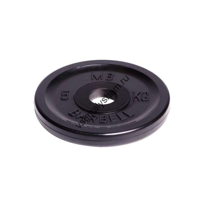 Диск олимпийский Barbell d 51 мм чёрный 5,0 кг