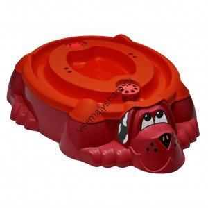 Песочница-бассейн PalPlay Собачка с крышкой 432 красный