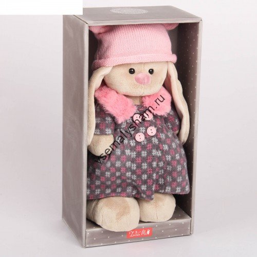 Мягкая игрушка Budi Basa Зайка Ми в пальто и розовой шапке 32 см