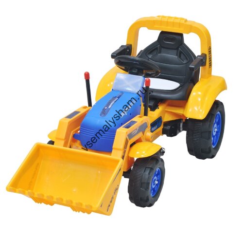 Аккумуляторная детская машина Everflo Yellow tractor ЕА002А