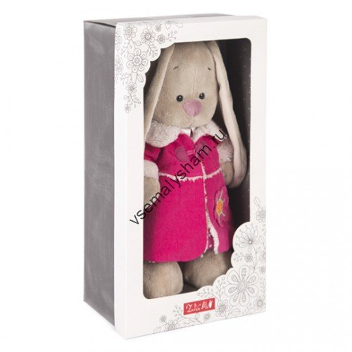 Мягкая игрушка Budi Basa Зайка Ми  в платье и розовой дубленке 32 см