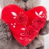 Кот Басик с красным сердечком