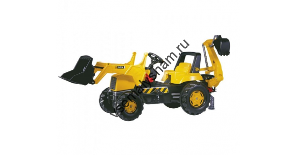 Детский педальный трактор Rolly Toys Junior JCB Backhoe Loader 812004