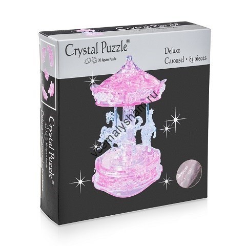 3D головоломка Карусель розовая