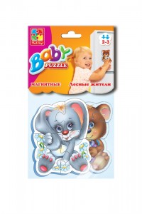 Мягкие магнитные Baby puzzle Лесные жители