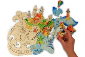 Деревянный пазл Чудо-Юдо Рыба-Кит