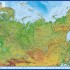 Карта Россия Физическая 1:14,5М 60x41 см капсульная ламинация