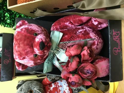 Интерьерная игрушка Медведь Bern Art 30 см розовый