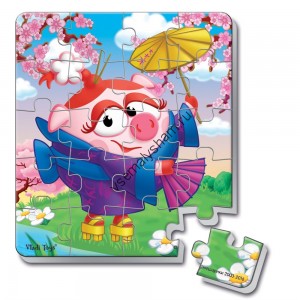 Мягкие магнитные пазлы в стакане Нюша