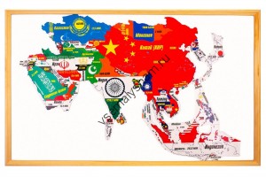 Магнитный географический пазл Азия