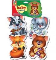 Мягкие пазлы Baby puzzle Лесные жители