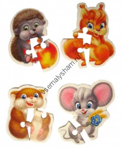 Мягкие пазлы Baby puzzle Пушистики