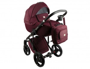 Коляска Adamex LUCIANO 3 в 1 ягодный Q8