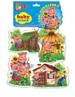 Мягкие пазлы Baby puzzle Три поросенка