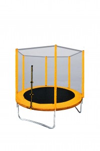 Батут с защитной сеткой КМС Trampoline 8 (d-2,4 м)