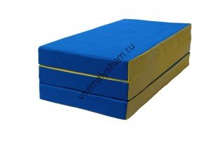 Мат № 4 КМS-sport 100 х 150 х 10 складной Сине-желтый