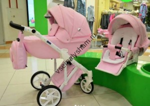 Коляска 2 в 1 Bebe Mobile Marconi Ecco 100% кожа BE16 