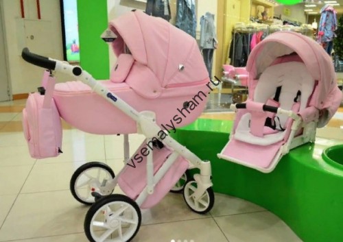 Коляска 2 в 1 Bebe Mobile Marconi Ecco 100% кожа