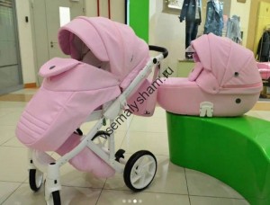 Коляска 2 в 1 Bebe Mobile Marconi Ecco 100% кожа BE16 