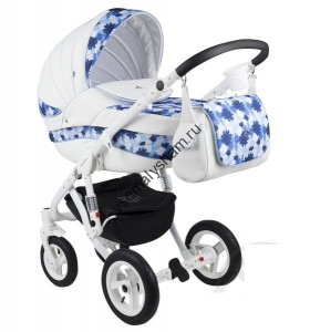 белая кожа+синие цветы 37S