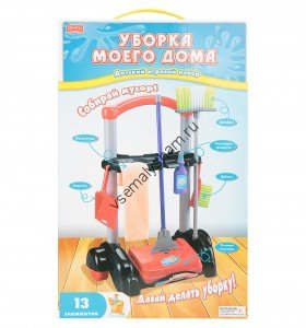Игровой набор Zhorya Уборка моего дома красный