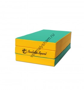 Мат № 4 Perfetto Sport 100 х 150 х 10 складной зелено-желтый