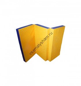 Мат № 4 Perfetto Sport 100 х 150 х 10 складной сине-желтый