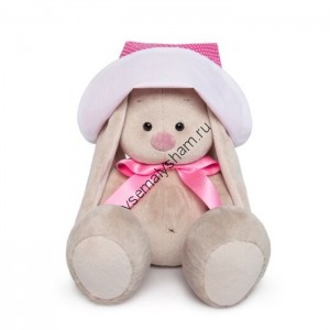 Мягкая игрушка Budi Basa Зайка Ми в розовой панамке и с бантиком 23 см