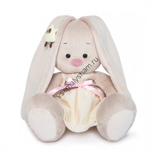 Мягкая игрушка Budi Basa Зайка Ми в желтом платье и совенком на ушке 23 см