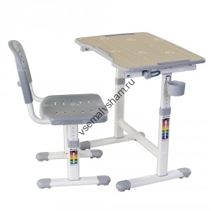 парта и стул серый