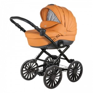Коляска 2 в 1 Bebe Mobile Giulia Deluxe 100% Ecco РЫЖ.КОЖА 100%)	32S-CARBON