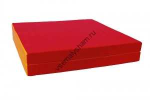 Мат № 10 КМS-sport 100 х 150 х 10 складной 1 сложение красно-желтый