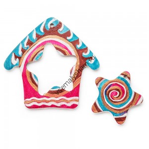 Елочное украшение Домик со звездой