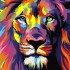 Картина по номерам Радужный лев