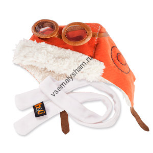 Кот Басик в шлеме и шарфе 22 см