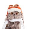 Кот Басик в шлеме и шарфе 22 см
