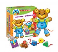Первые игры Игры с пуговками и шнуровка Медвежонок
