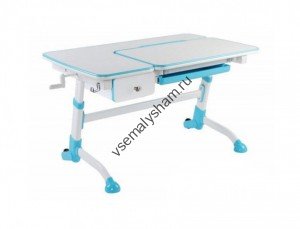 Парта FunDesk Amare с выдвижным ящичком голубой