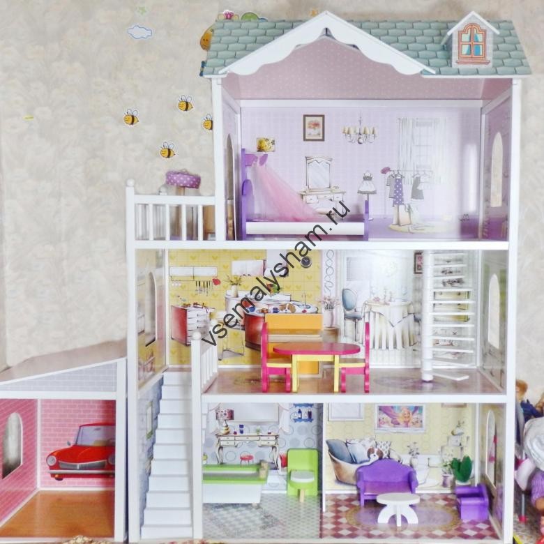 Кукольный дом EDUFUN EF4108 с мебелью купить в Москве в инернет-магазинеВсё Малышам