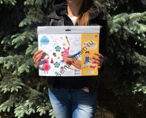 Коврик для творчества-многоразовая раскраска Единороги 32,5x22,5 см