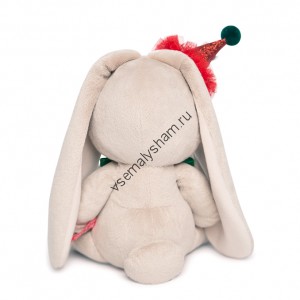 Мягкая игрушка Budi Basa Зайка Ми в колпачке с зеленым бантиком 23 см