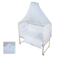 LEADER KIDS, КОМПЛЕКТ в кроватку 7-ми пред. "Королевская роза", (бел), (сатин), GL000930604
