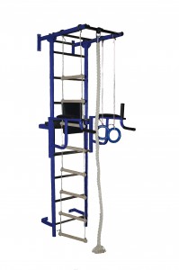 ДСК Крепыш плюс пристенный с брусьями Синий