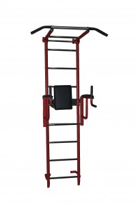 ДСК Крепыш плюс пристенный с брусьями - 2 Бордовый