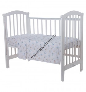 LEADER KIDS, КПБ в кроватку "Мишутка", (ментол), (бязь) (пододеяльник 140*110, простыня на резинке 160*100, сп.место 70*130, наволочка 60*40)